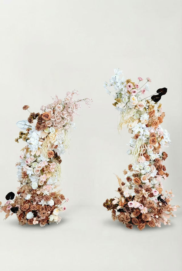 Vintage Caramel Floral Arch