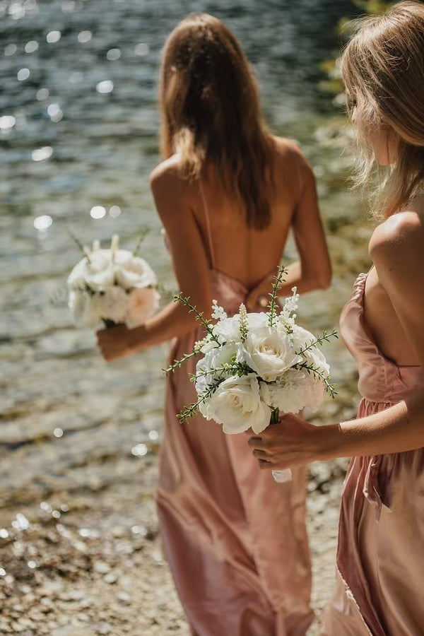 Morning Dew Bridesmaid Bouquets