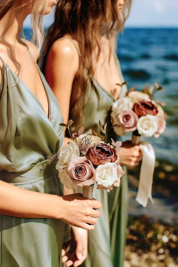 Autumn Terracotta Whisper Bridesmaid Bouquets