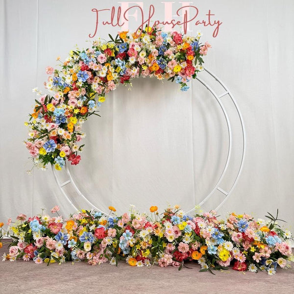 US Seller ---Wildflower-Inspired Spring Wedding Artificial Floral, Table Flower Runner, Rustic Flower Row Arrangement,Party Stage and Décor