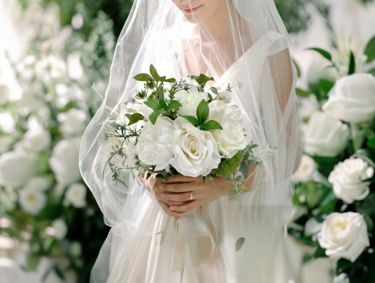 White Silk Bridal Bouquet for Timeless Weddings