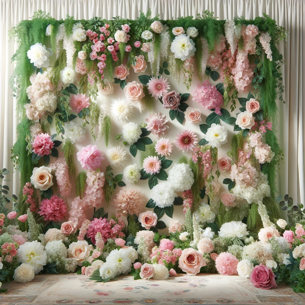 Create a Stunning Bridal Shower Flower Wall Backdrop for an Elegant Celebration