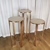 Add Elegance and Versatility to Your Space with Gold Round Metal Plinths Pedestal