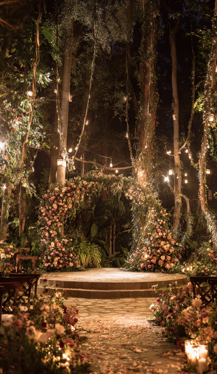 🌷 Classic Half-Moon Floral Arch