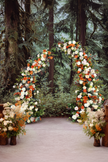 Autumn Orange Floral Wedding Arch