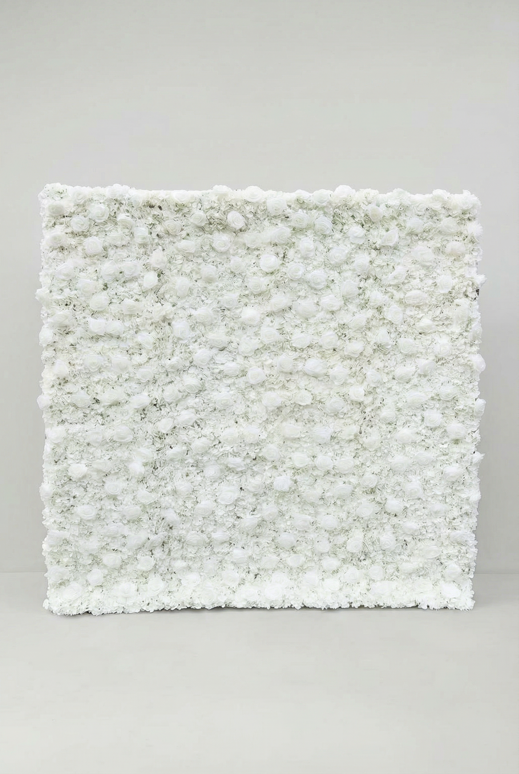 3D White Rose and Dahlia Flower Wall