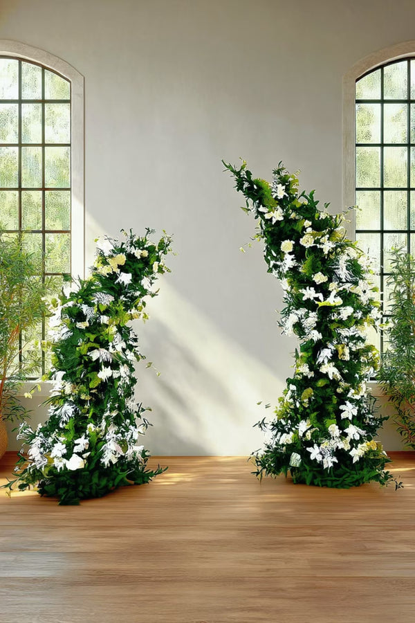 Ivory Rose Wedding Arch Flower Arrangement