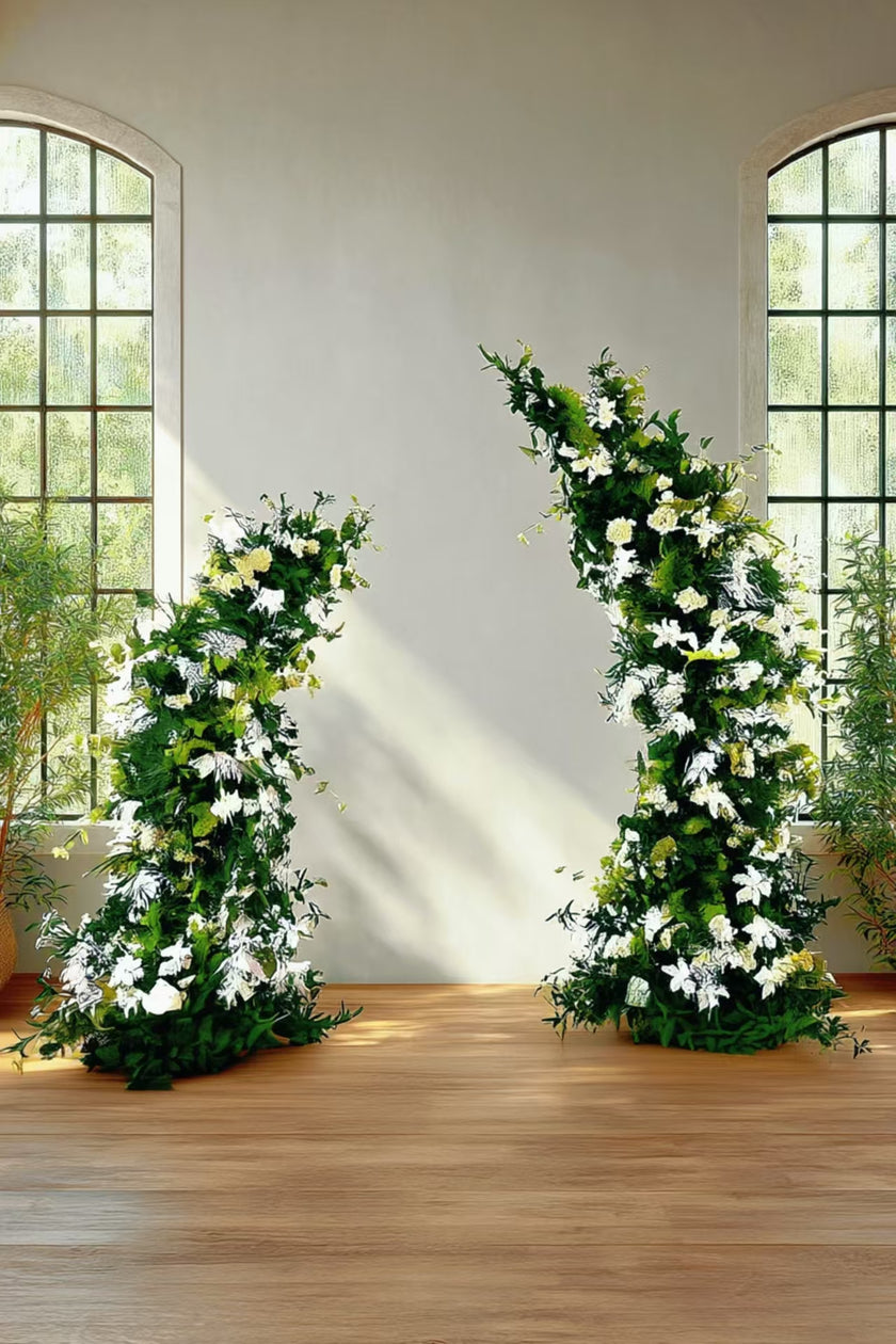 Ivory Rose Wedding Arch Flower Arrangement