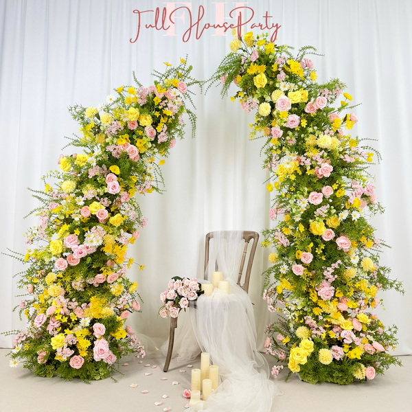 U.S. Local Stock – Spring-Inspired Flower Arches For Weddings, DIY Floral Row Arrangement, Flower Wedding Arch for Event Backdrop Decoration