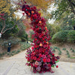 Burgundy Red Vintage Floral Wedding Arch