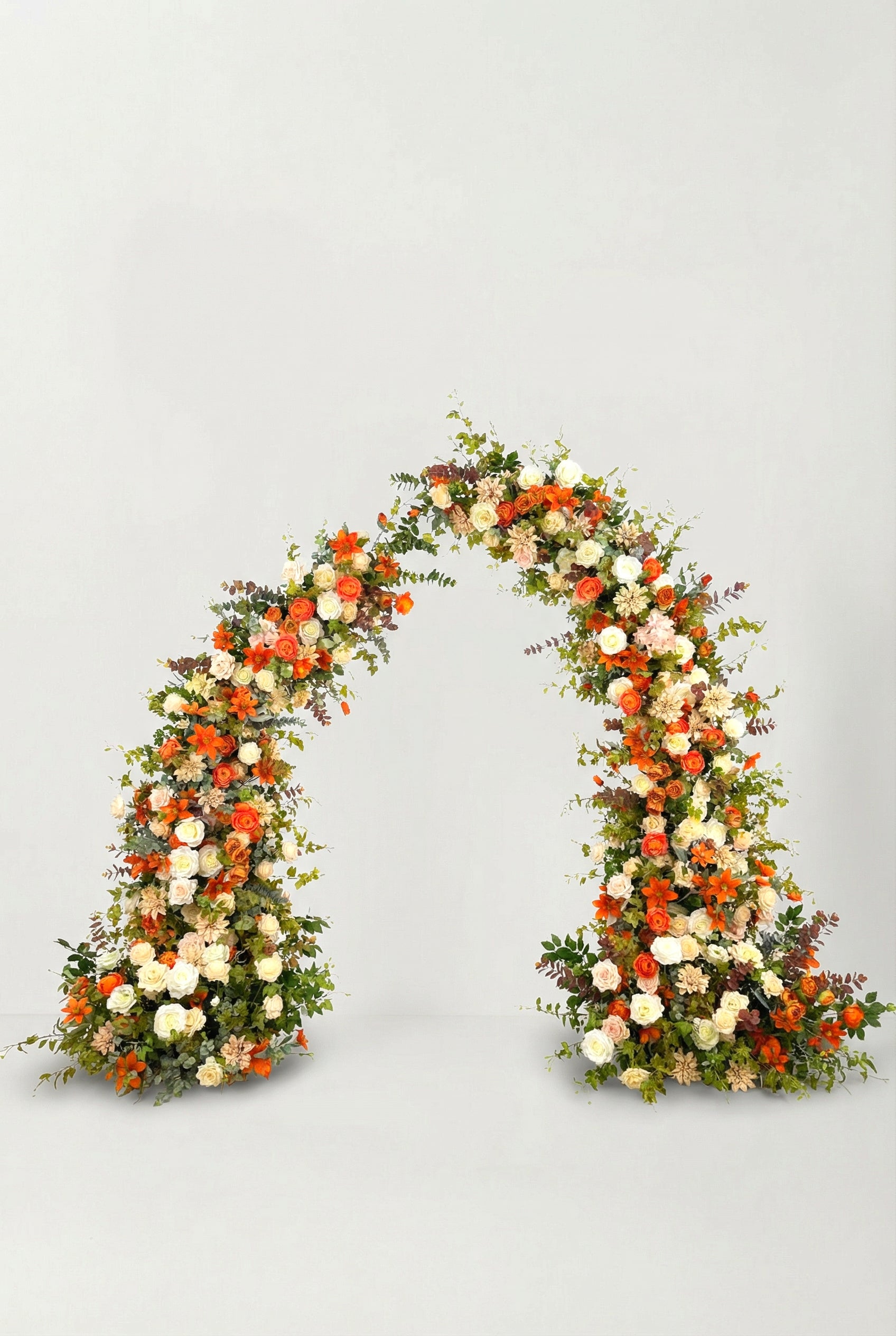 Autumn Orange Floral Wedding Arch