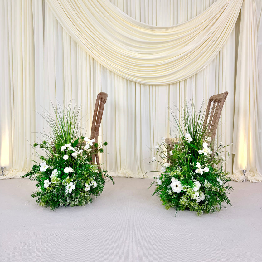 Wild Green Blooms Aisle Runner