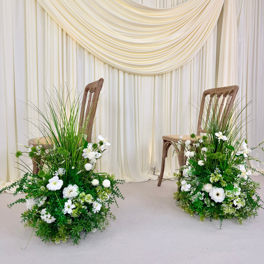 Wild Green Blooms Aisle Runner