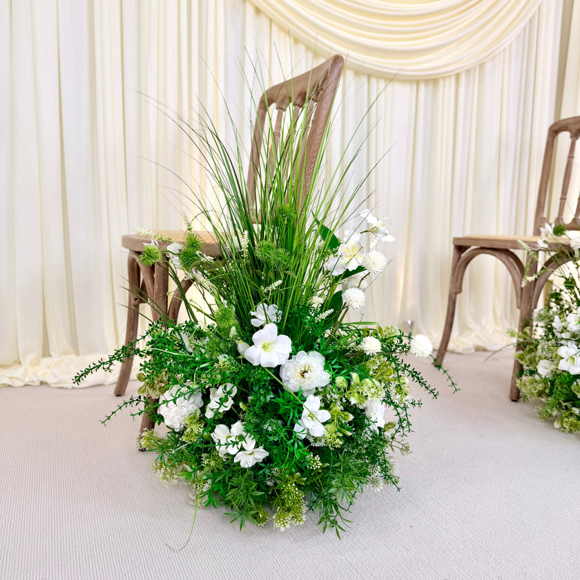 Wild Green Blooms Aisle Runner