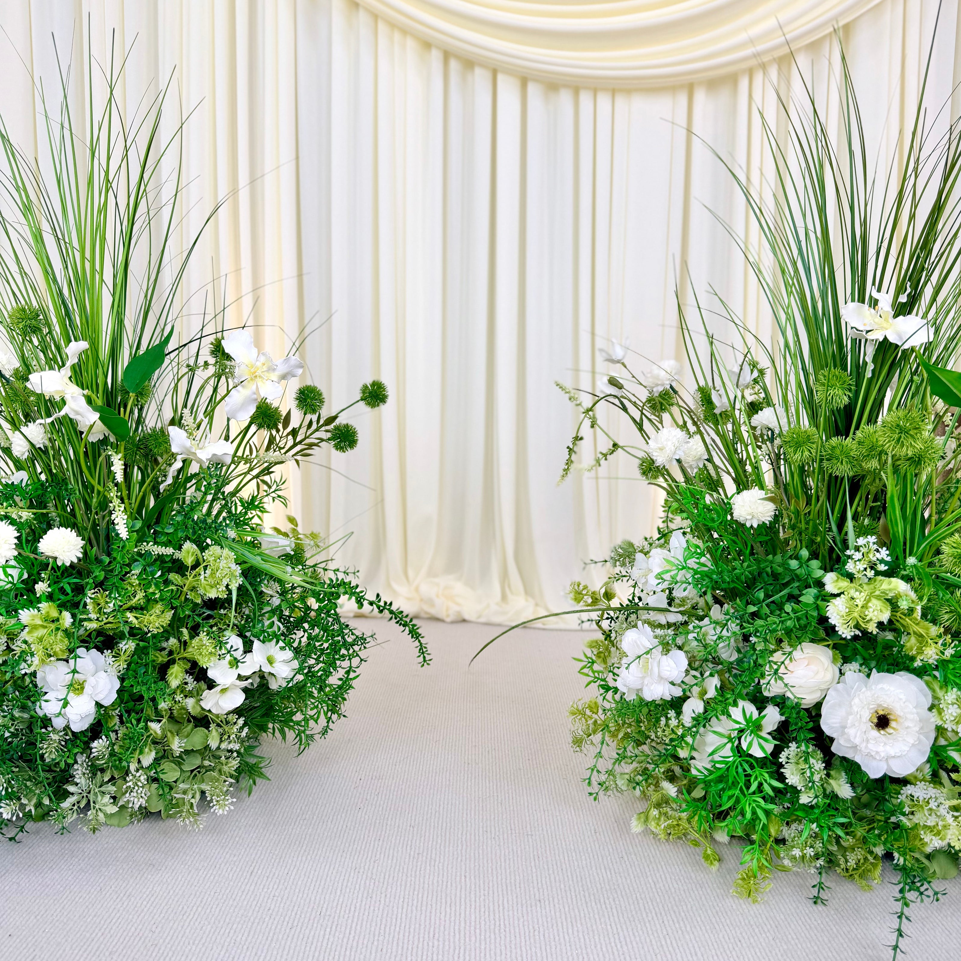 Wild Green Blooms Aisle Runner