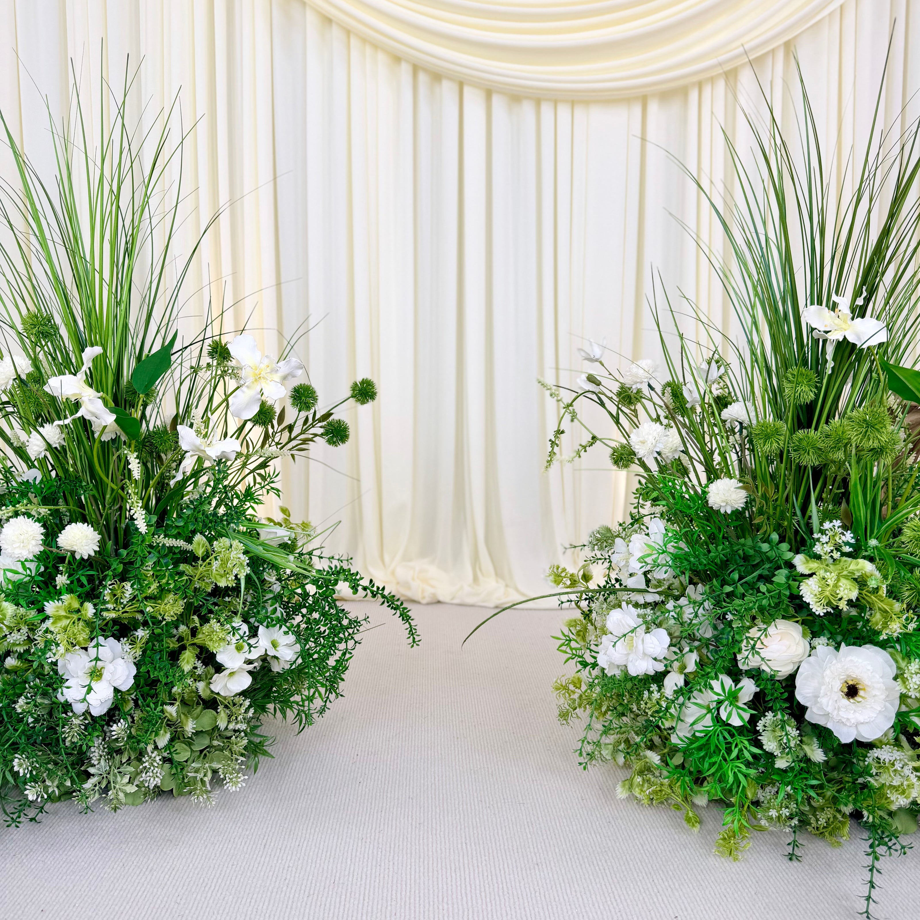 Wild Green Blooms Aisle Runner