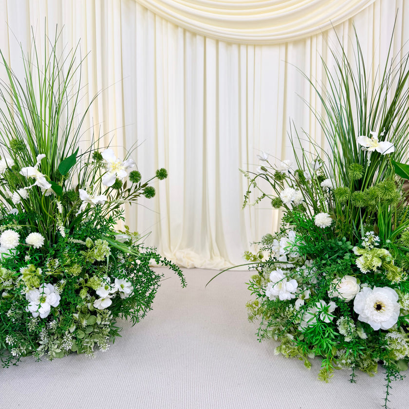 Wild Green Blooms Aisle Runner