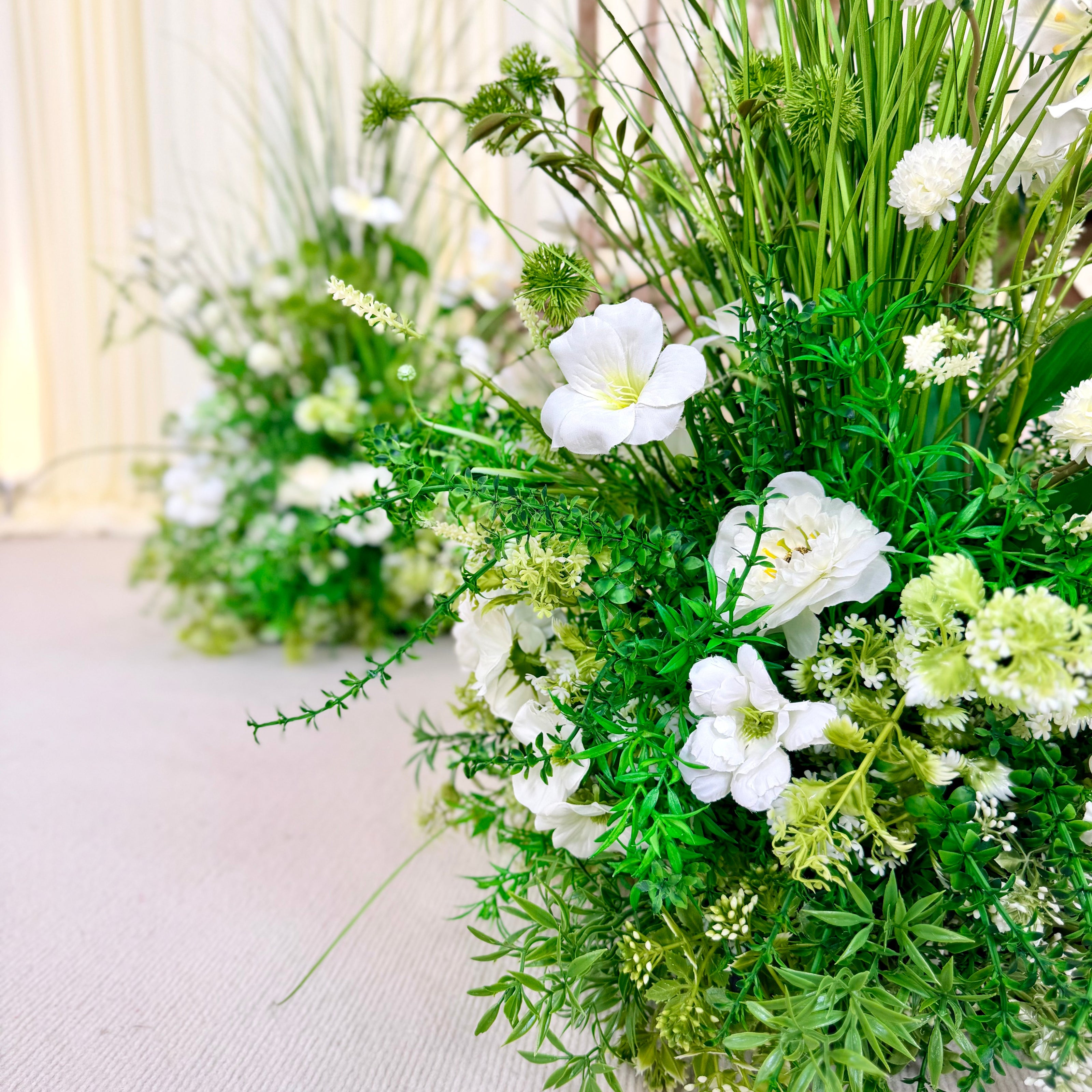 Wild Green Blooms Aisle Runner