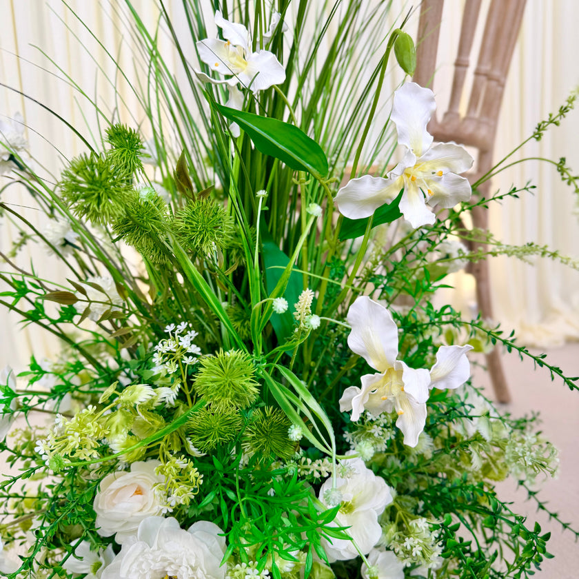 Wild Green Blooms Aisle Runner