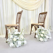 Pure White Aisle Floral Runner