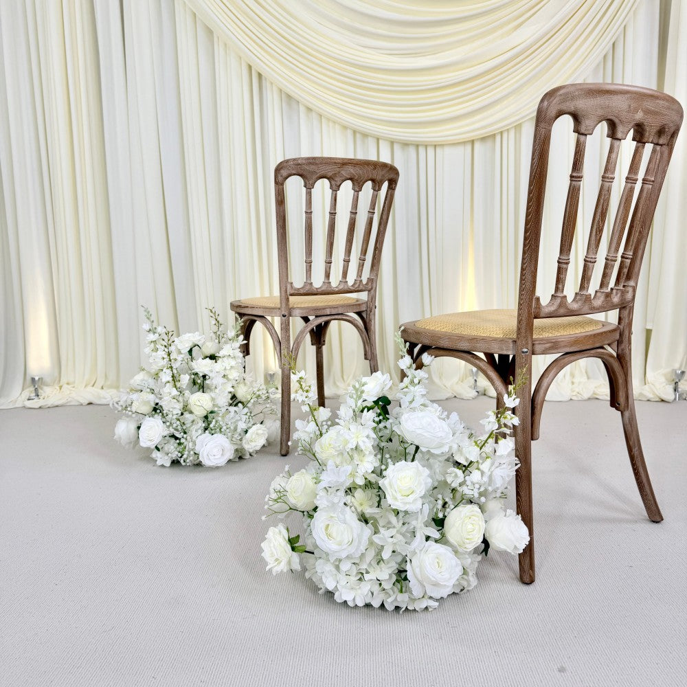 Pure White Aisle Floral Runner