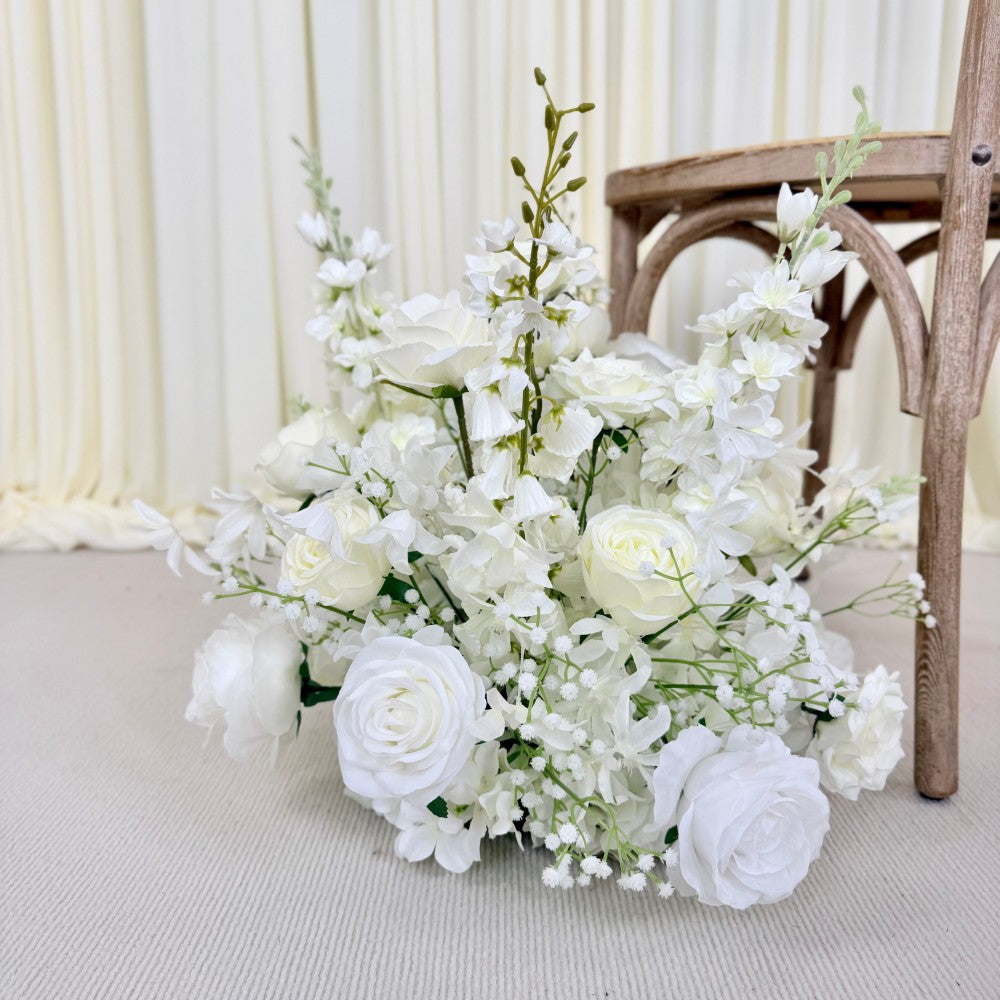 Pure White Aisle Floral Runner
