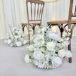 Pure White Aisle Floral Runner