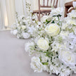 Pure White Aisle Floral Runner