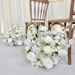 Pure White Aisle Floral Runner