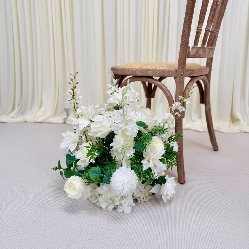 Greenery & White Aisle Runner