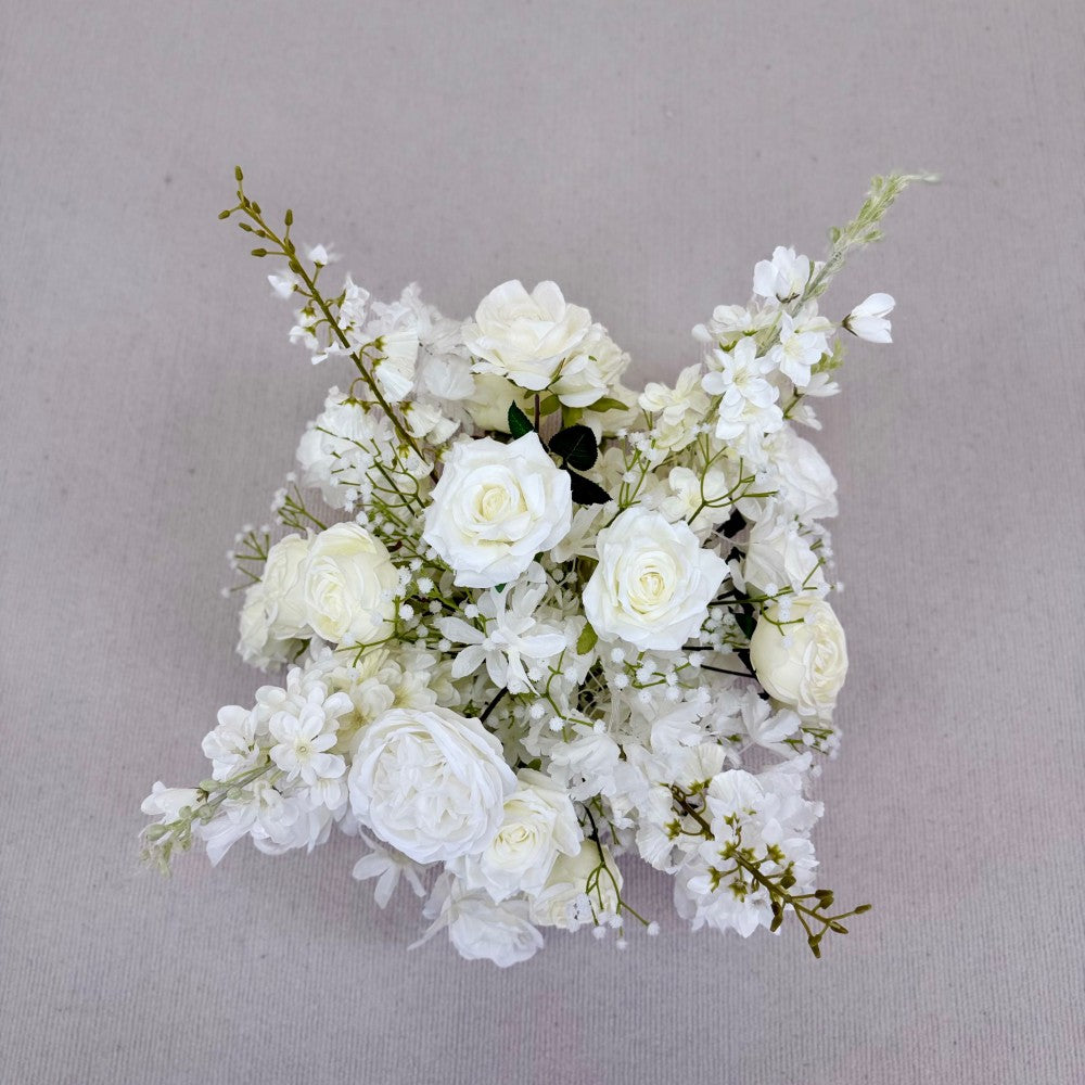 Pure White Aisle Floral Runner