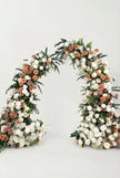 Rustic Brown & White Flower Arch Backdrop