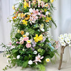 Wildflower Wedding Arch: Artificial Rose & Hydrangea Floral Arrangement