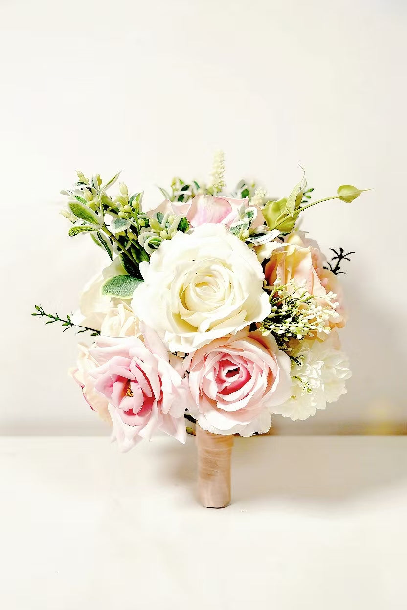 Spring Blush Bridesmaid Bouquets