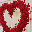 5D Red Heart-Shaped Floral Arch Backdrop