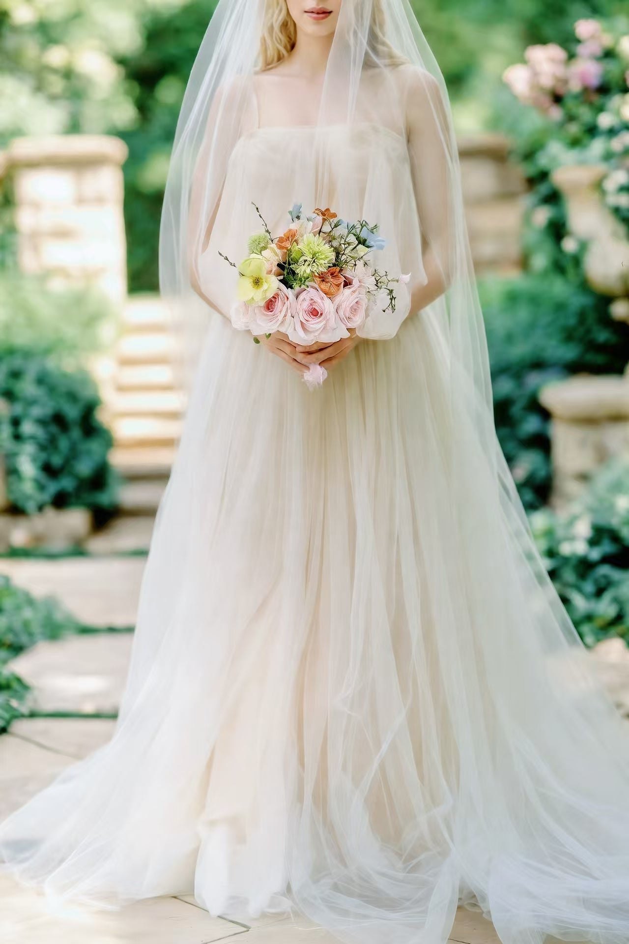Pastel Meadow Bridal Bouquet