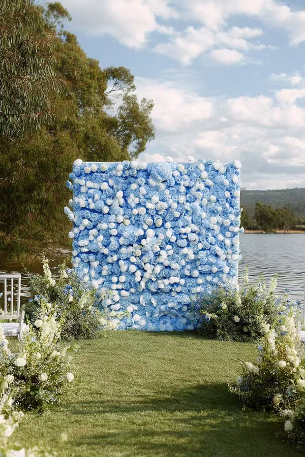 Ocean-Style Blue Floral Wall Decor