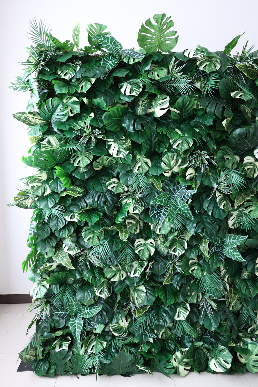 Lush Green Leaves 5D Flower Wall