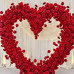 5D Red Heart-Shaped Floral Arch Backdrop