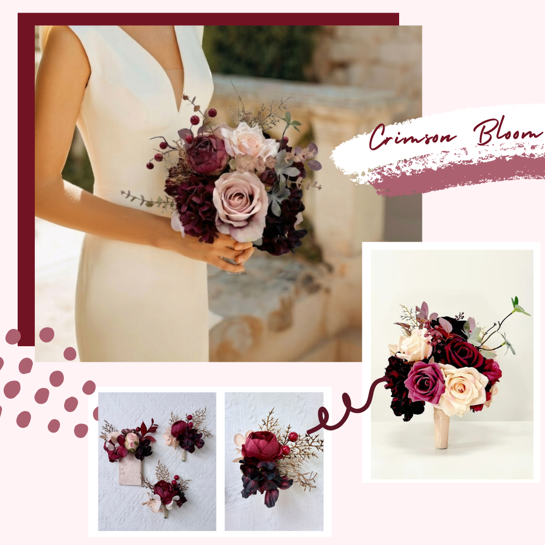 Crimson & Blush Wedding Set