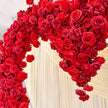 5D Red Heart-Shaped Floral Arch Backdrop