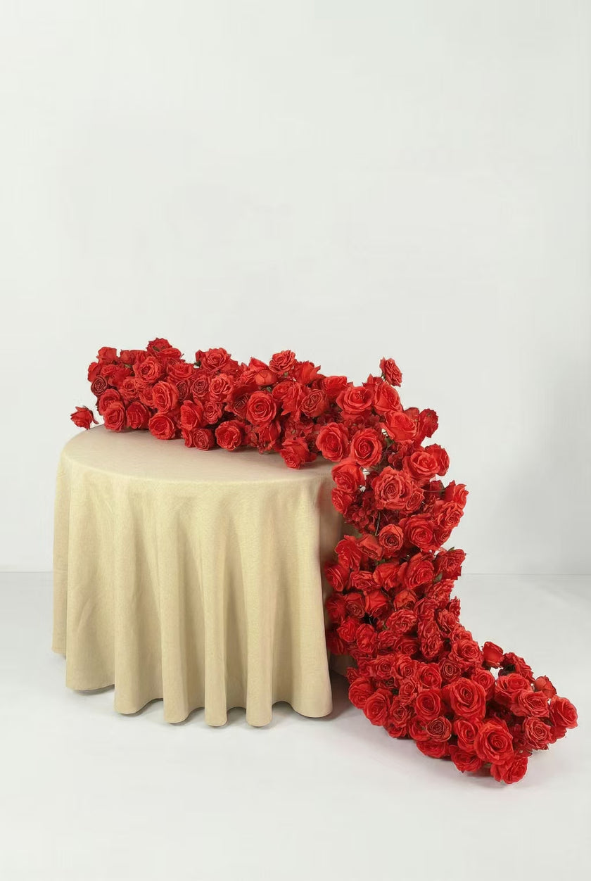 Burgundy Red Rose Floral Arrangement