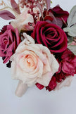 Crimson Berry Whisper Bridesmaid Bouquets