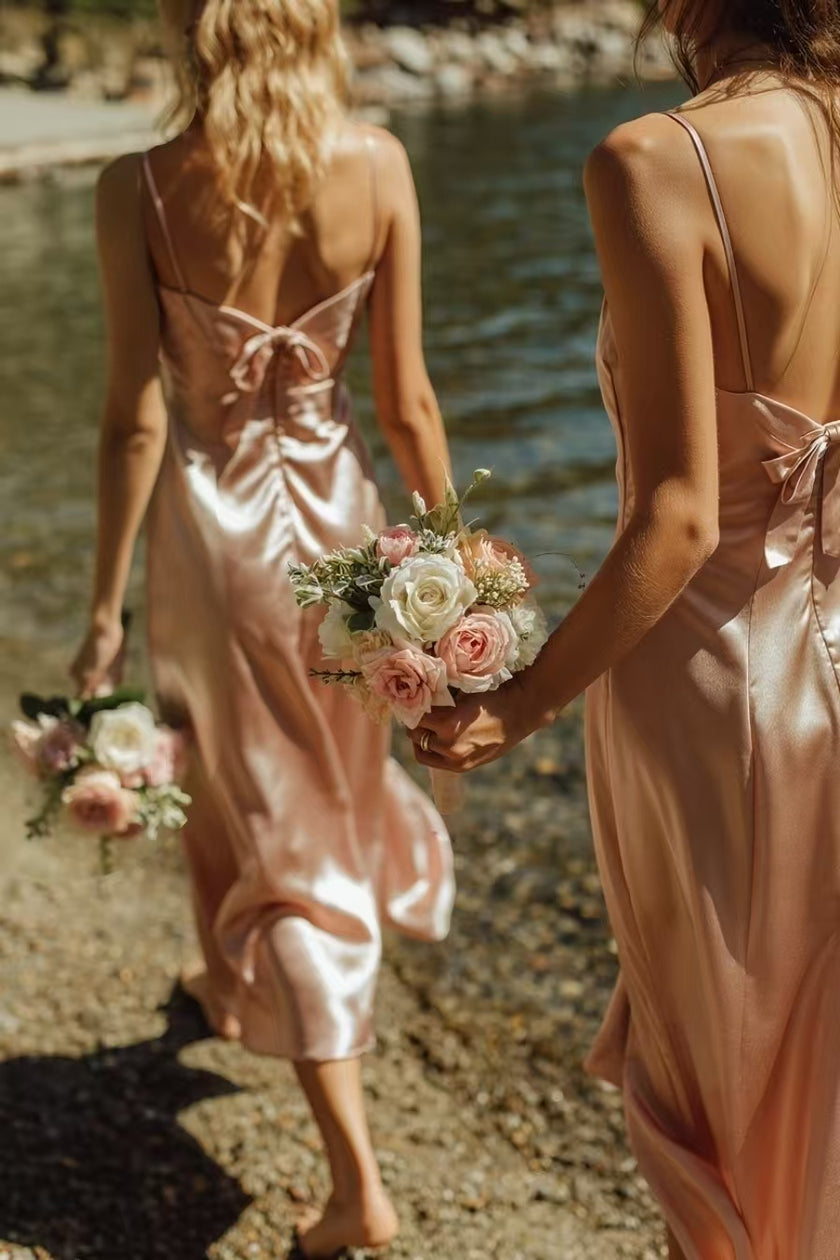 Spring Blush Bridesmaid Bouquets
