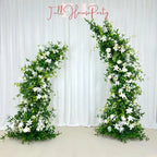 Wedding Archway Artificial Ivory Rose  Archway,Flower Row Arrrangement Marriage Wedding PillarFlower,Wedding Flower Party Event backdrop