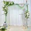 Wedding arch decoration with white roses and eucalyptus leaves（USA Local Stock）（Free matching curtains ）