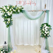 USA Local Stock---Wedding arch decoration with white roses and eucalyptus leaves（Free matching curtains ）