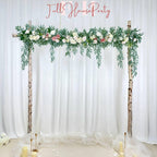 USA Local Stock---Wedding arch decoration with white roses and eucalyptus leaves