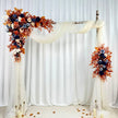 USA Local Stock---Wedding arch decoration withRed roses and eucalyptus leaves（Free matching curtains ）