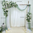 USA Local Stock---Wedding arch decoration with white roses and eucalyptus leaves（Free matching curtains ）